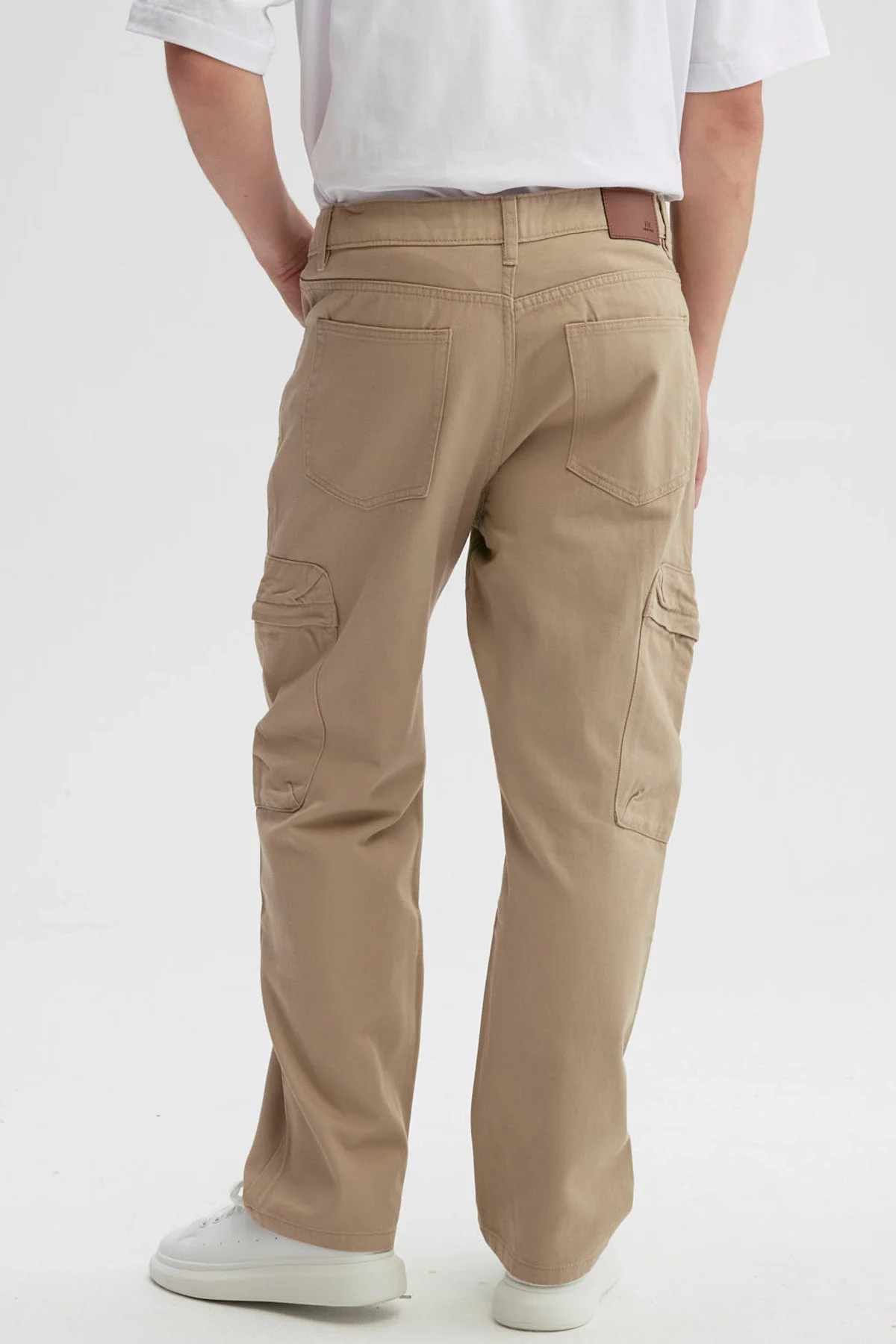 Jeans Hombre Baggy Cargo Beige - Image 3
