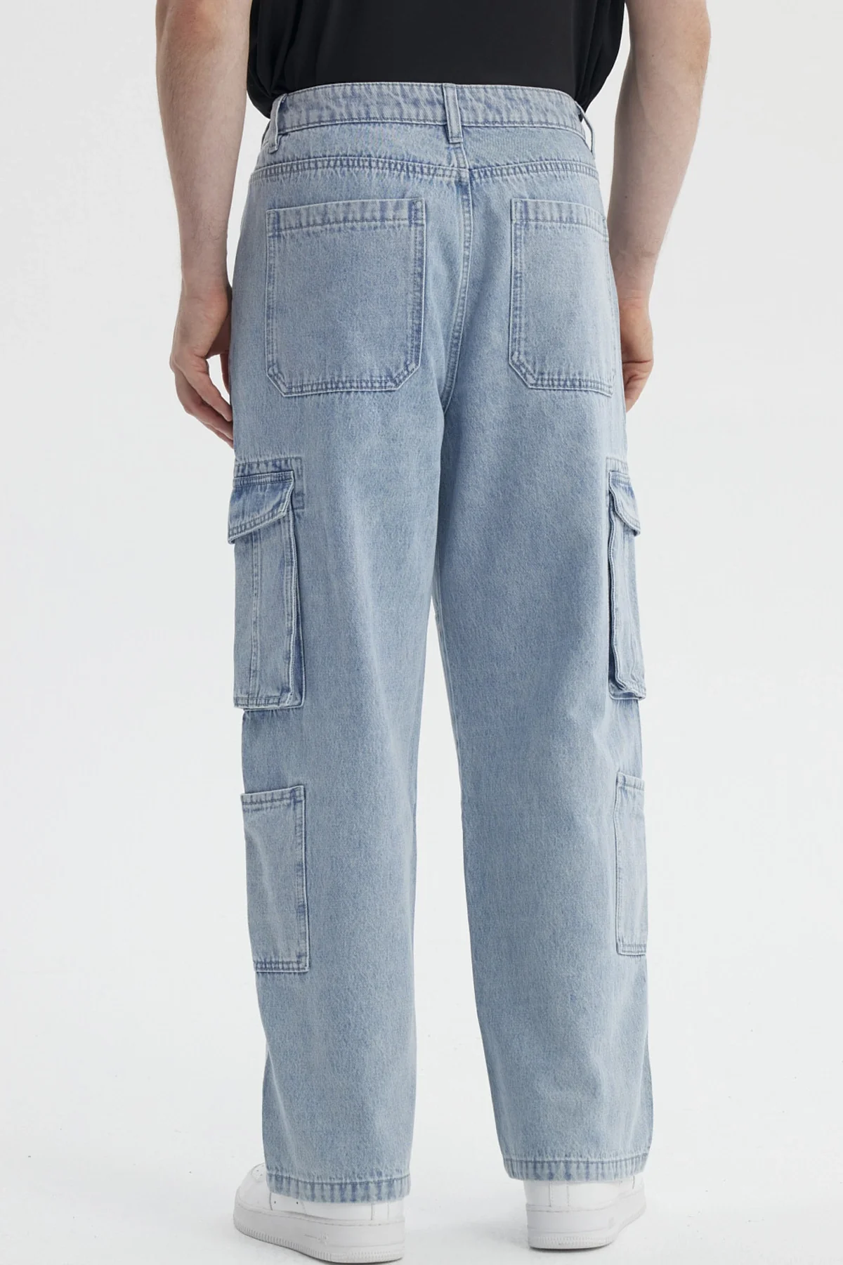 Jeans Hombre Baggy Cargo Moto Azul - Image 3