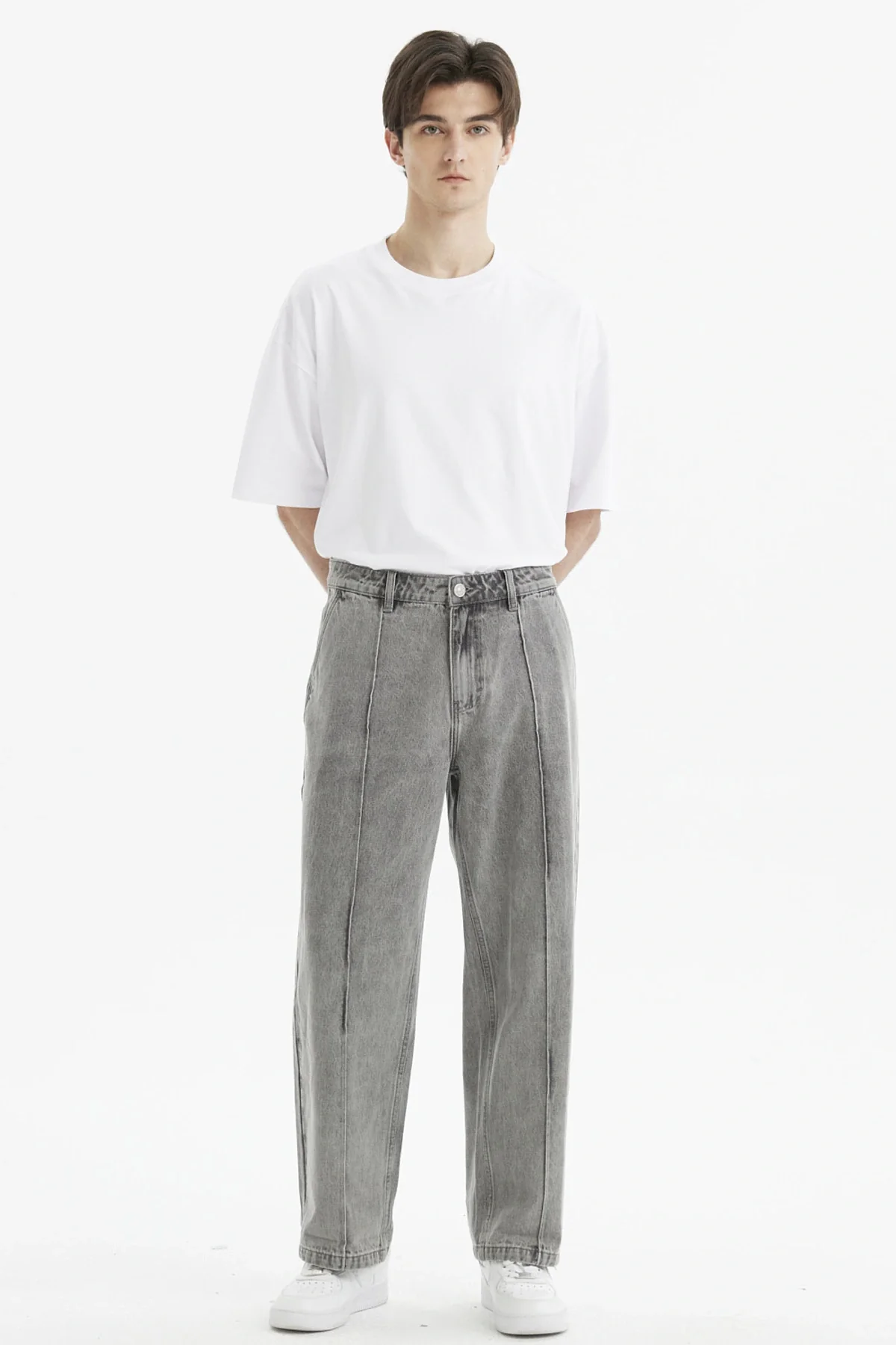 Jeans Hombre Baggy Linea Gris Claro - Image 4