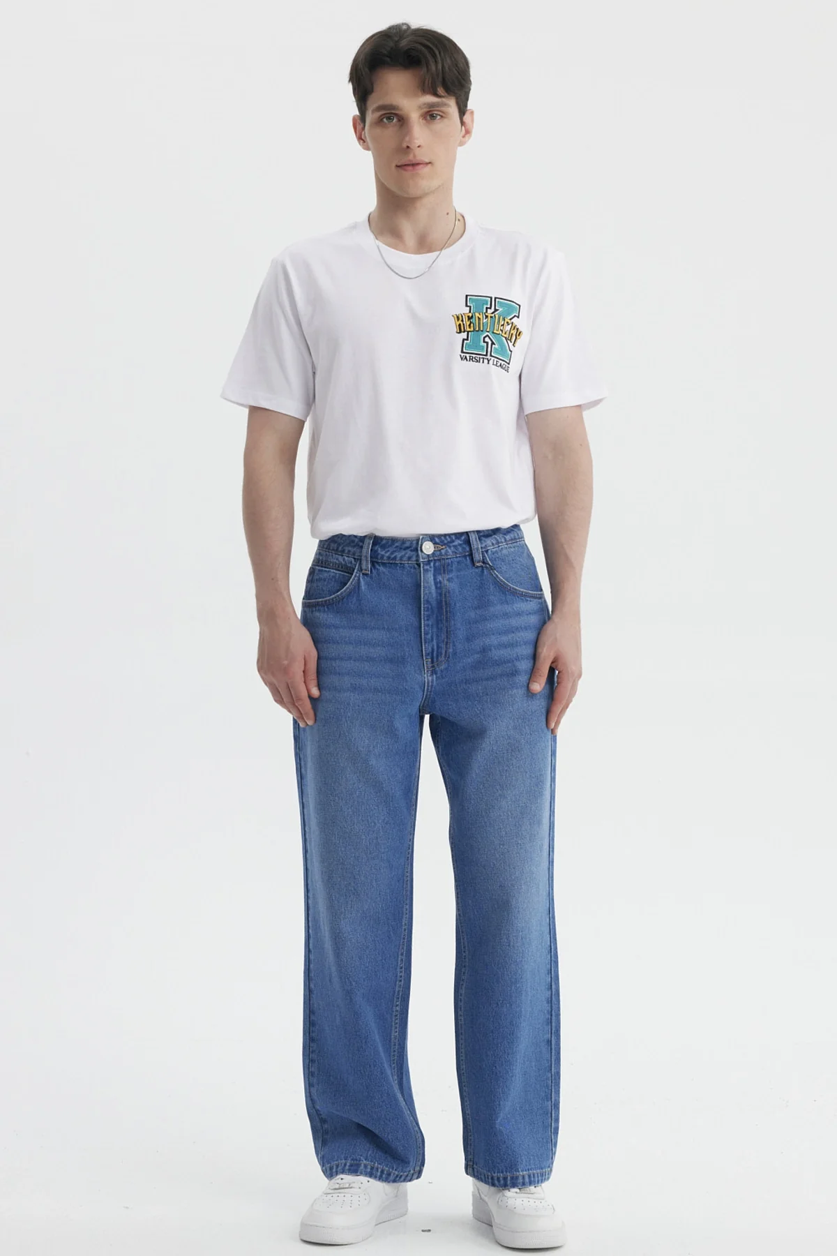Jeans Hombre Calce Recto Lavado Azul - Image 4