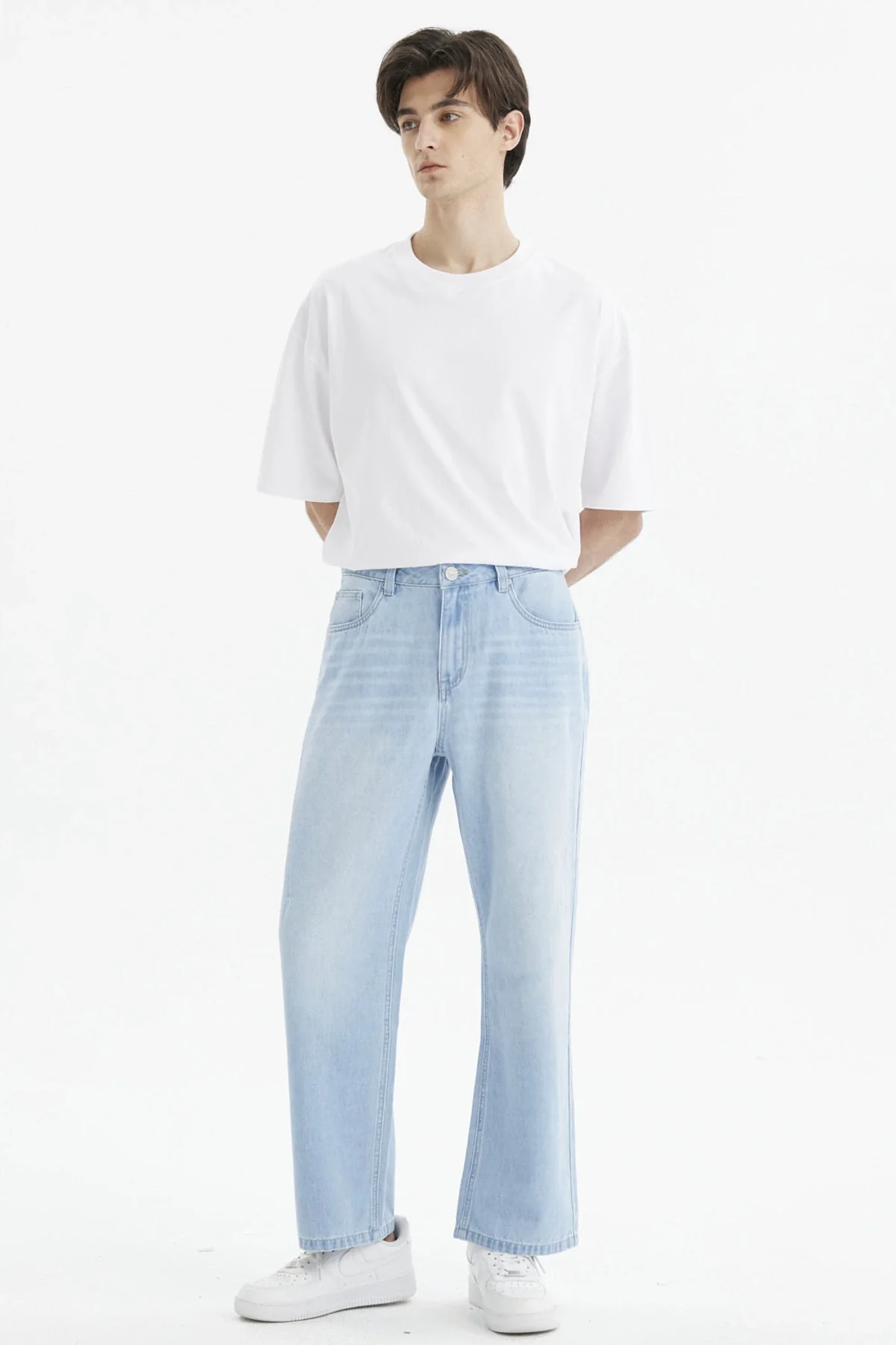 Jeans Hombre Calce Recto Pinza Azul Claro - Image 4
