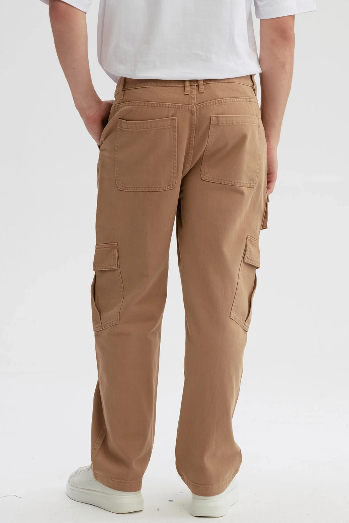 Jeans Hombre Doble Cargo Café - Image 3