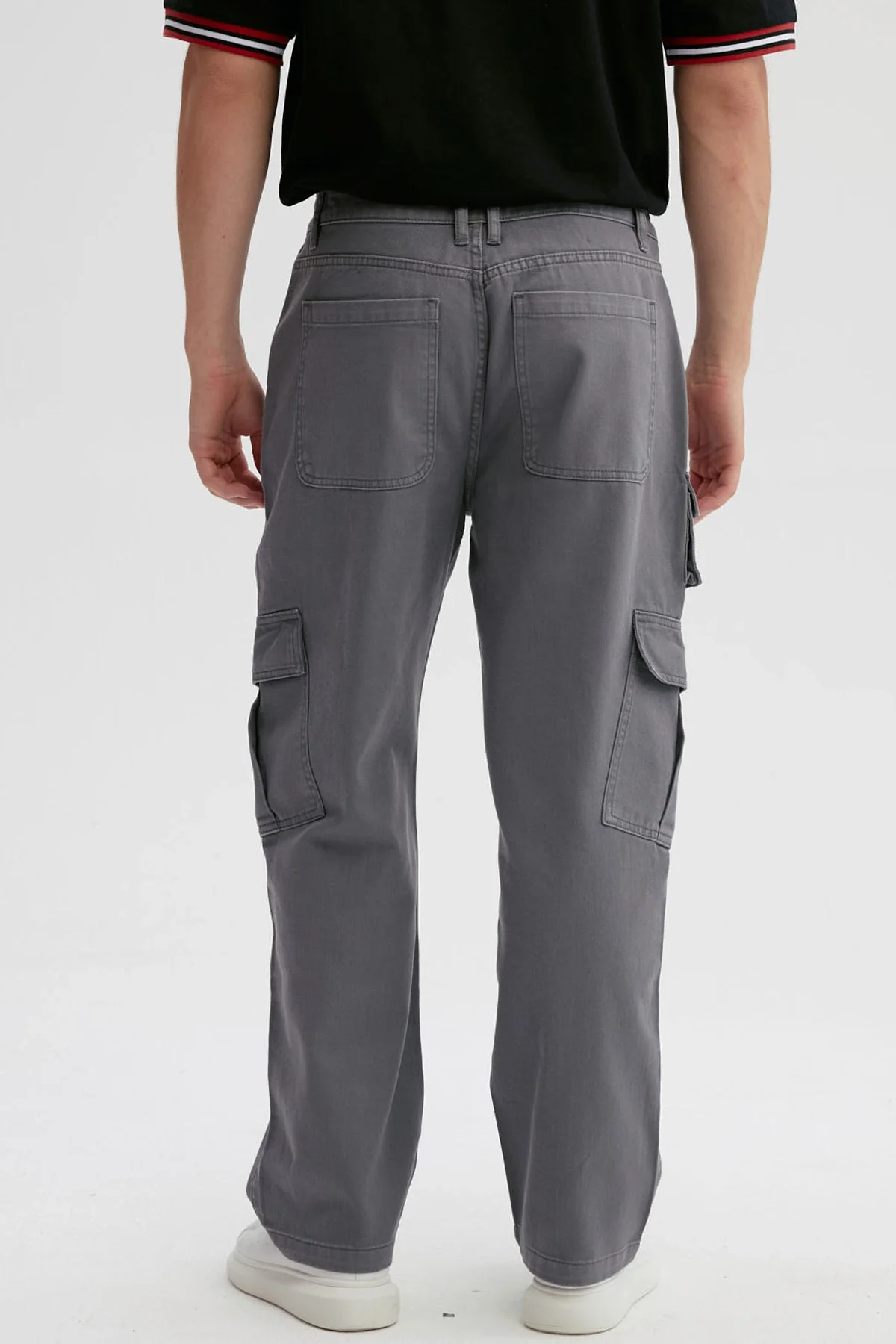 Jeans Hombre Doble Cargo Gris - Image 3