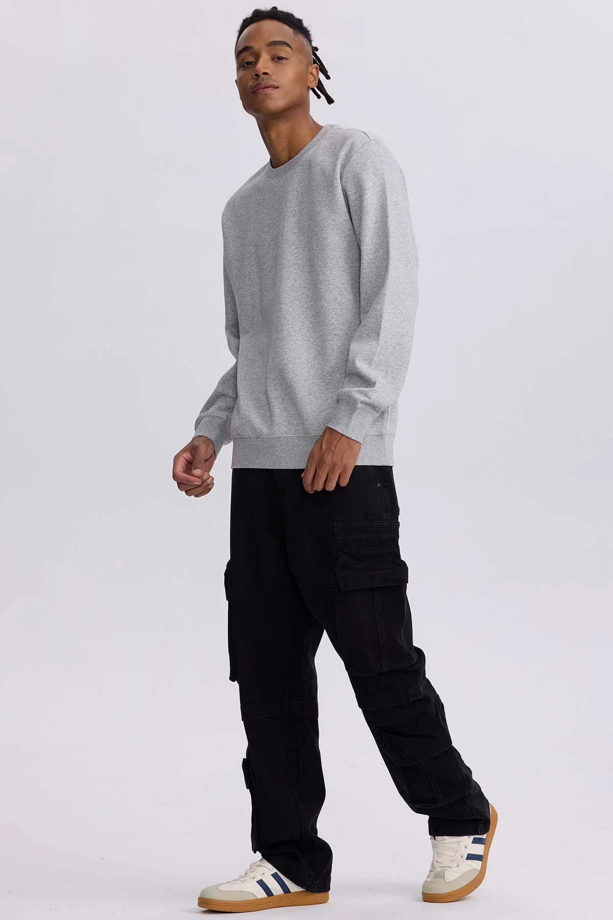 Jeans Hombre Doble Cargo Negro - Image 4