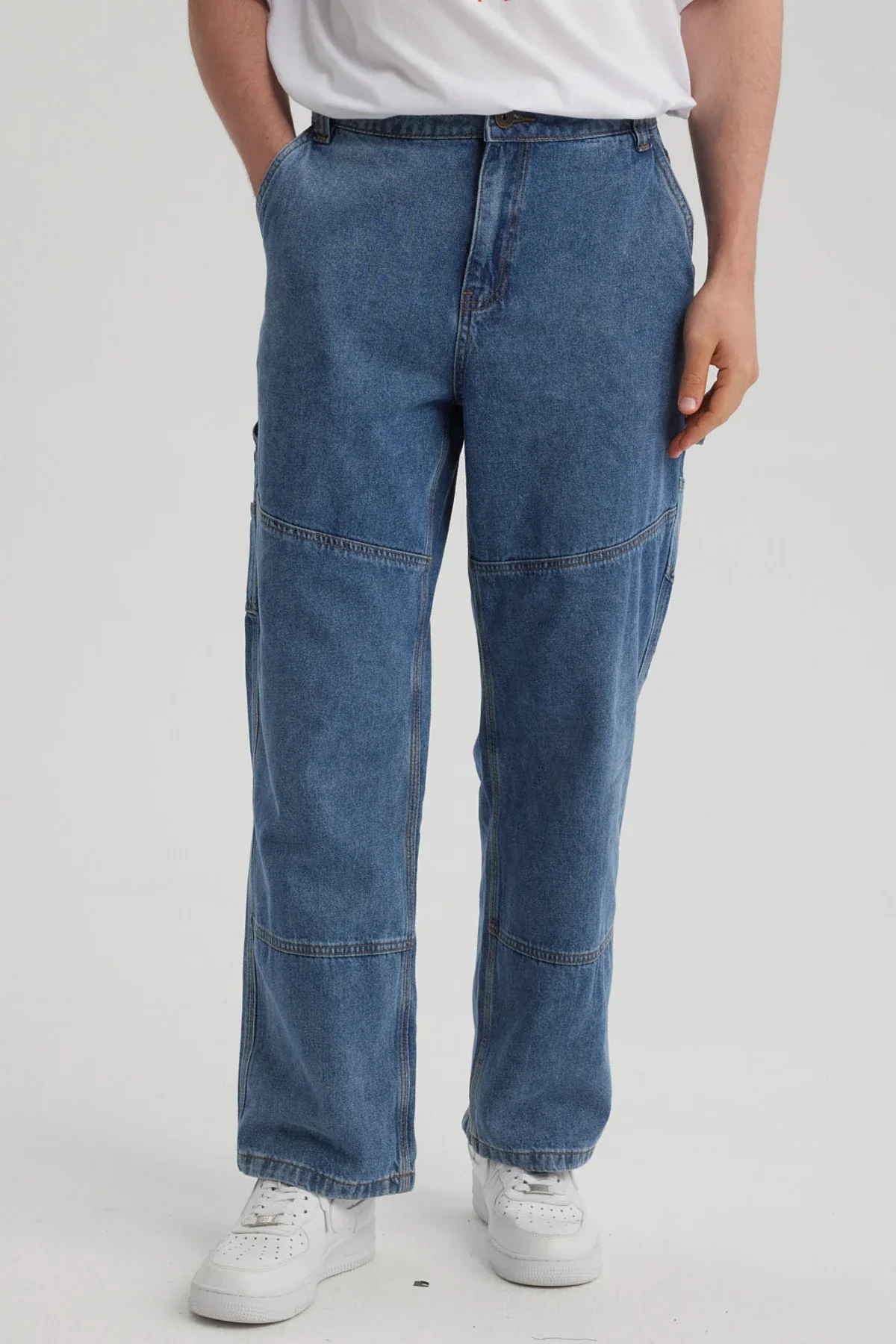 Jeans Hombre Recto Moda Azul