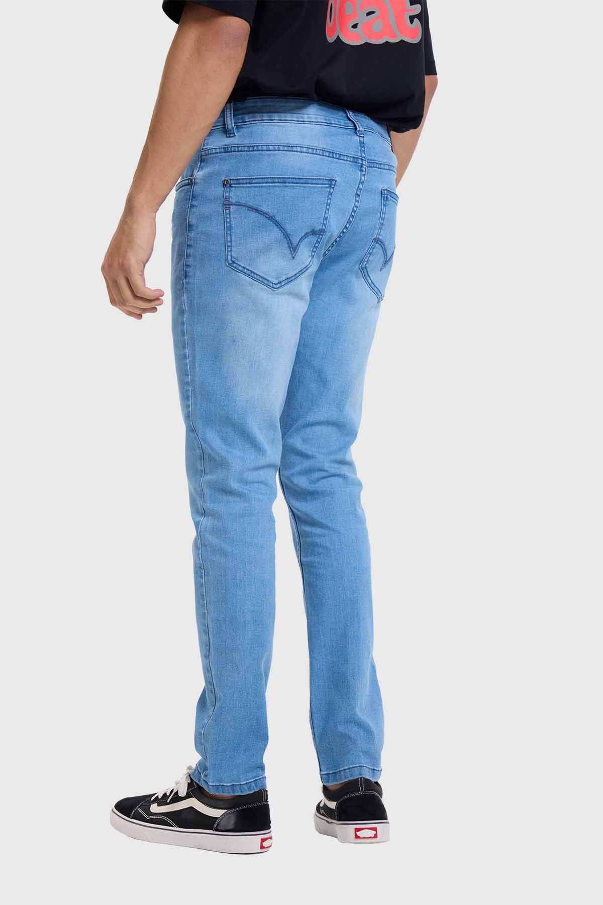 Jeans Hombre Skinny Azul Claro - Image 3