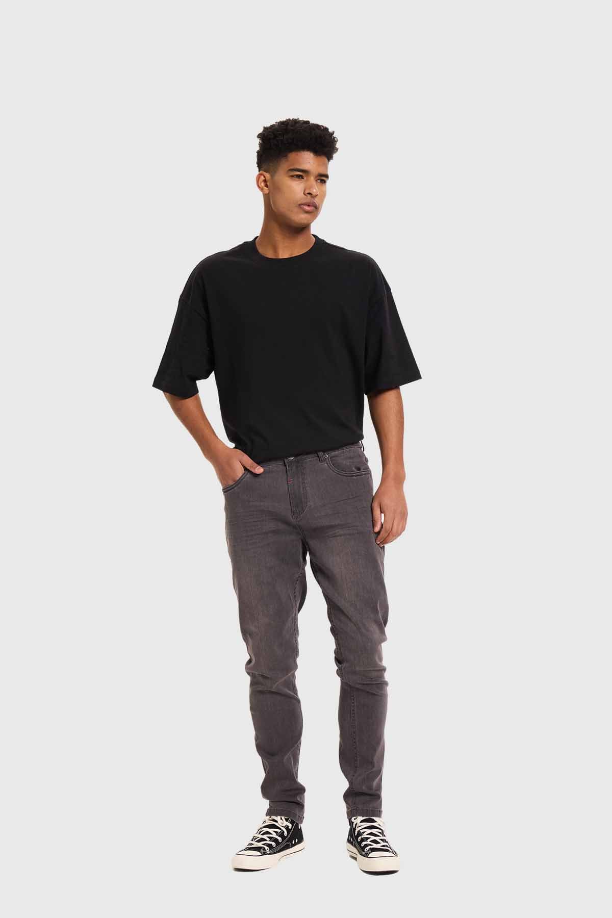Jeans Hombre Skinny Gris - Image 4