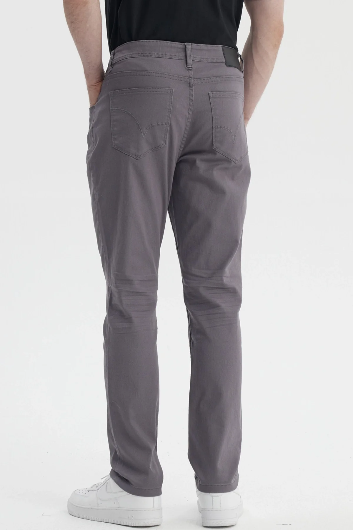 Jeans Hombre Slim Color Gris - Image 3