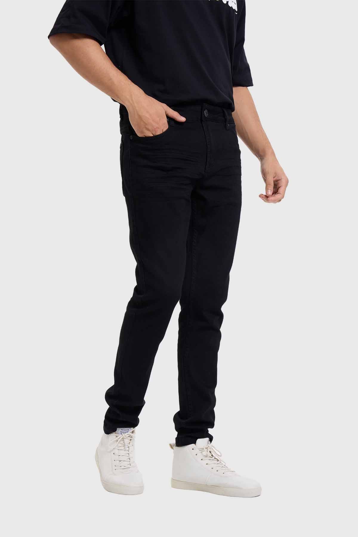 Jeans Hombre Slim Negro - Image 2