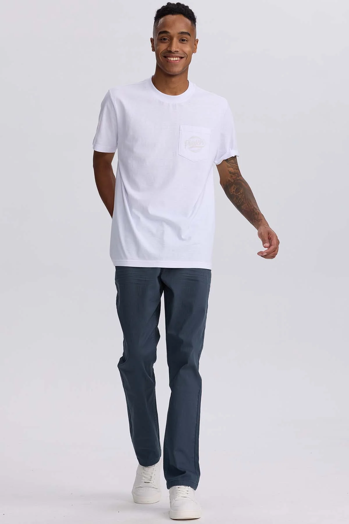 Jeans Hombre Slim Color Petroleo - Image 4