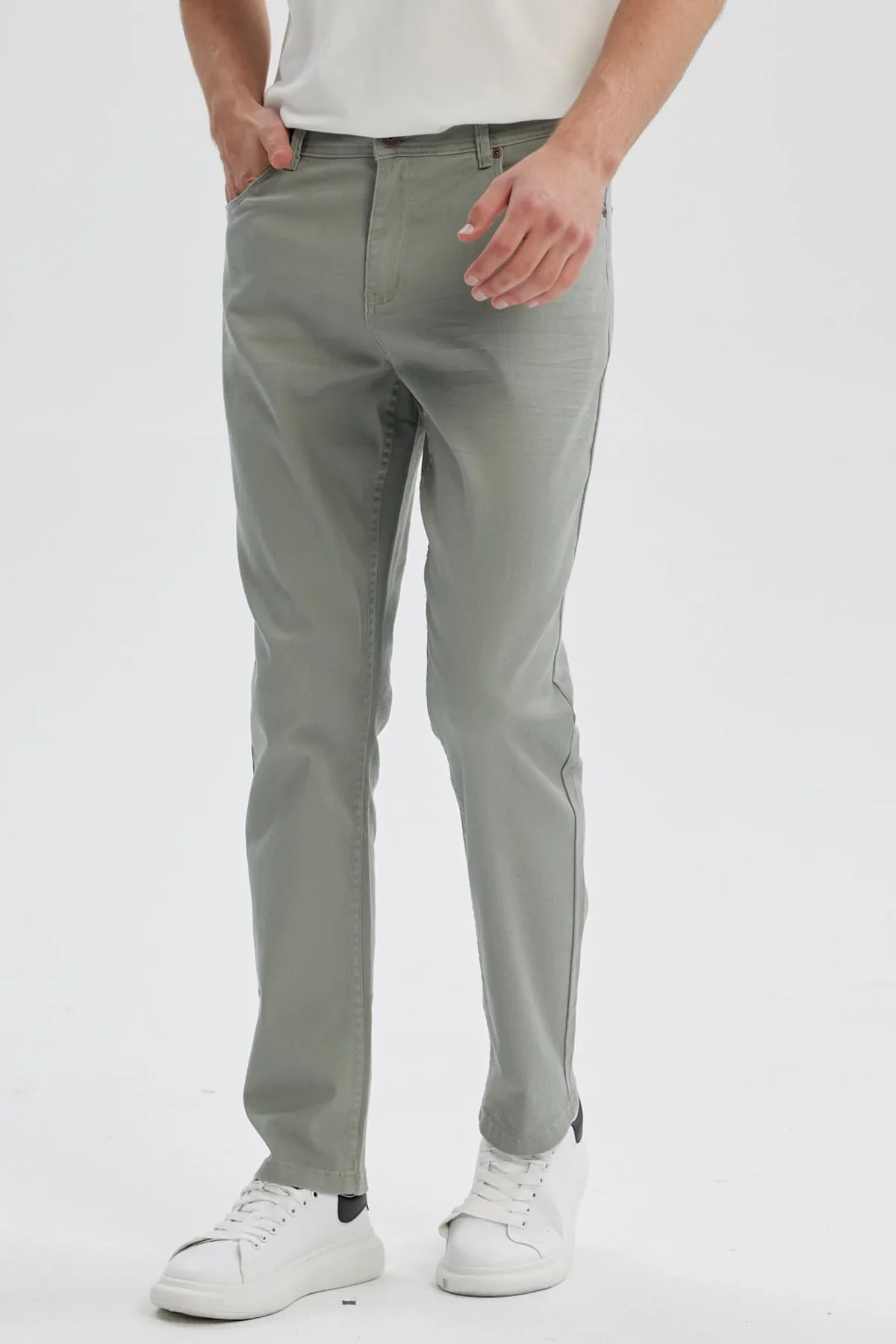 Jeans Hombre Slim Color Verde - Image 2