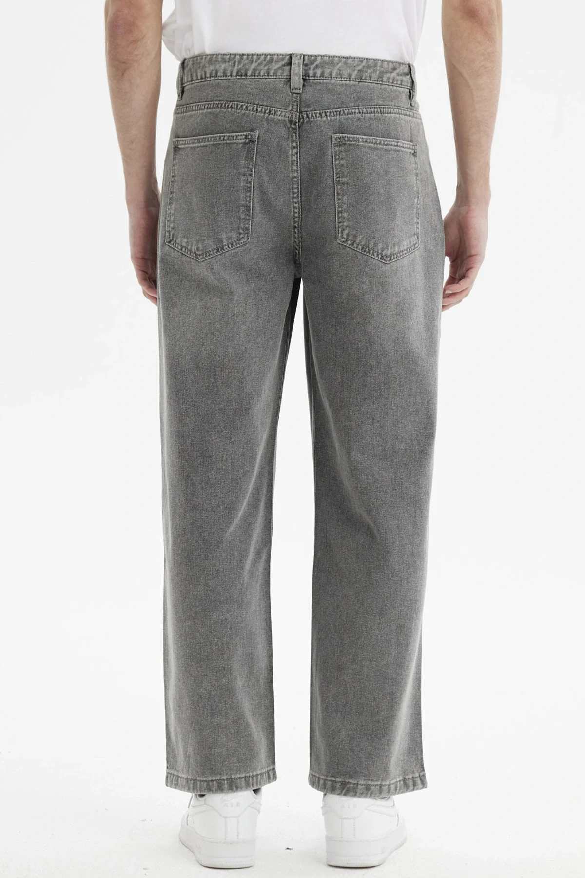 Jeans Hombre Wide Leg Lavado Gris Claro - Image 3
