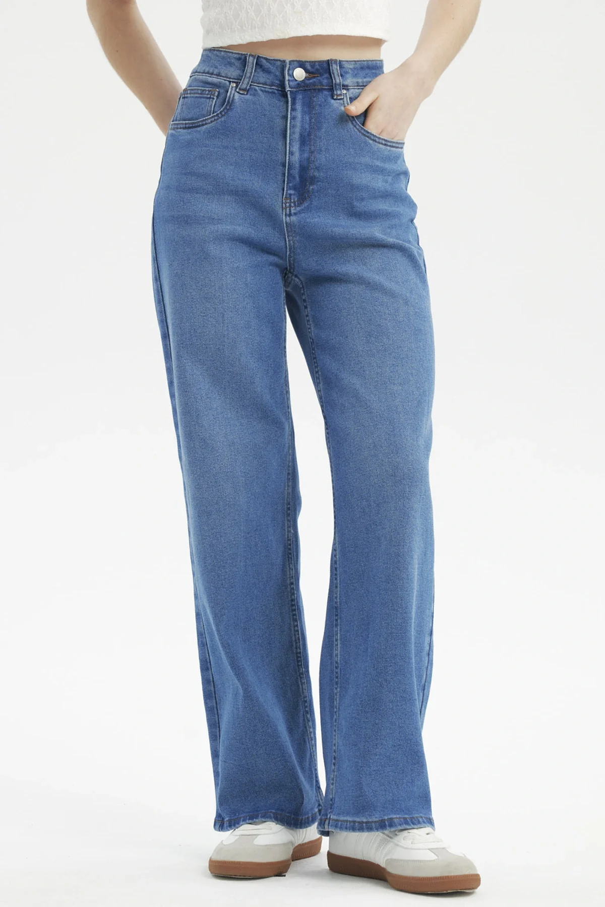 Jeans Mujer Baggy Azul