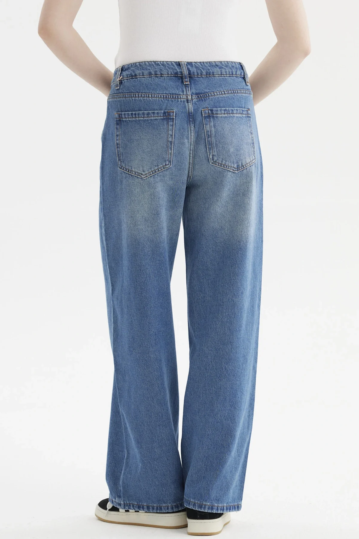Jeans Mujer Baggy Azul - Image 3
