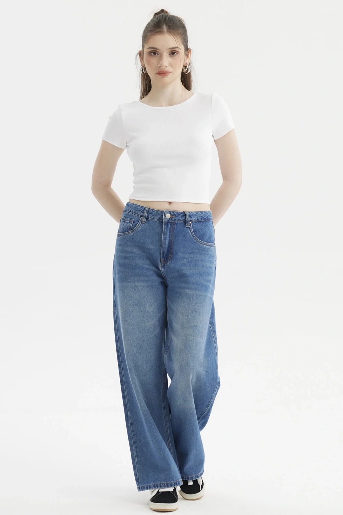 Jeans Mujer Baggy Azul - Image 4