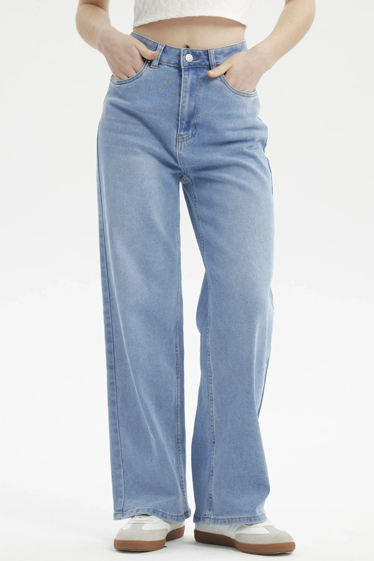 Jeans Mujer Baggy Azul Claro