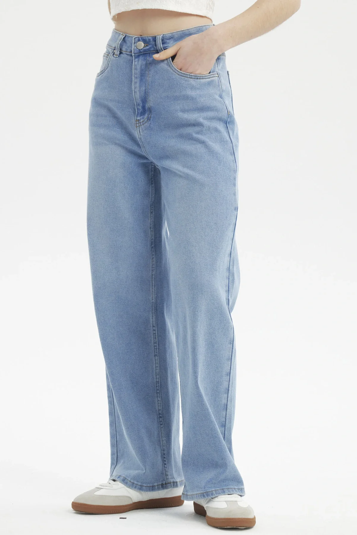 Jeans Mujer Baggy Azul Claro - Image 2