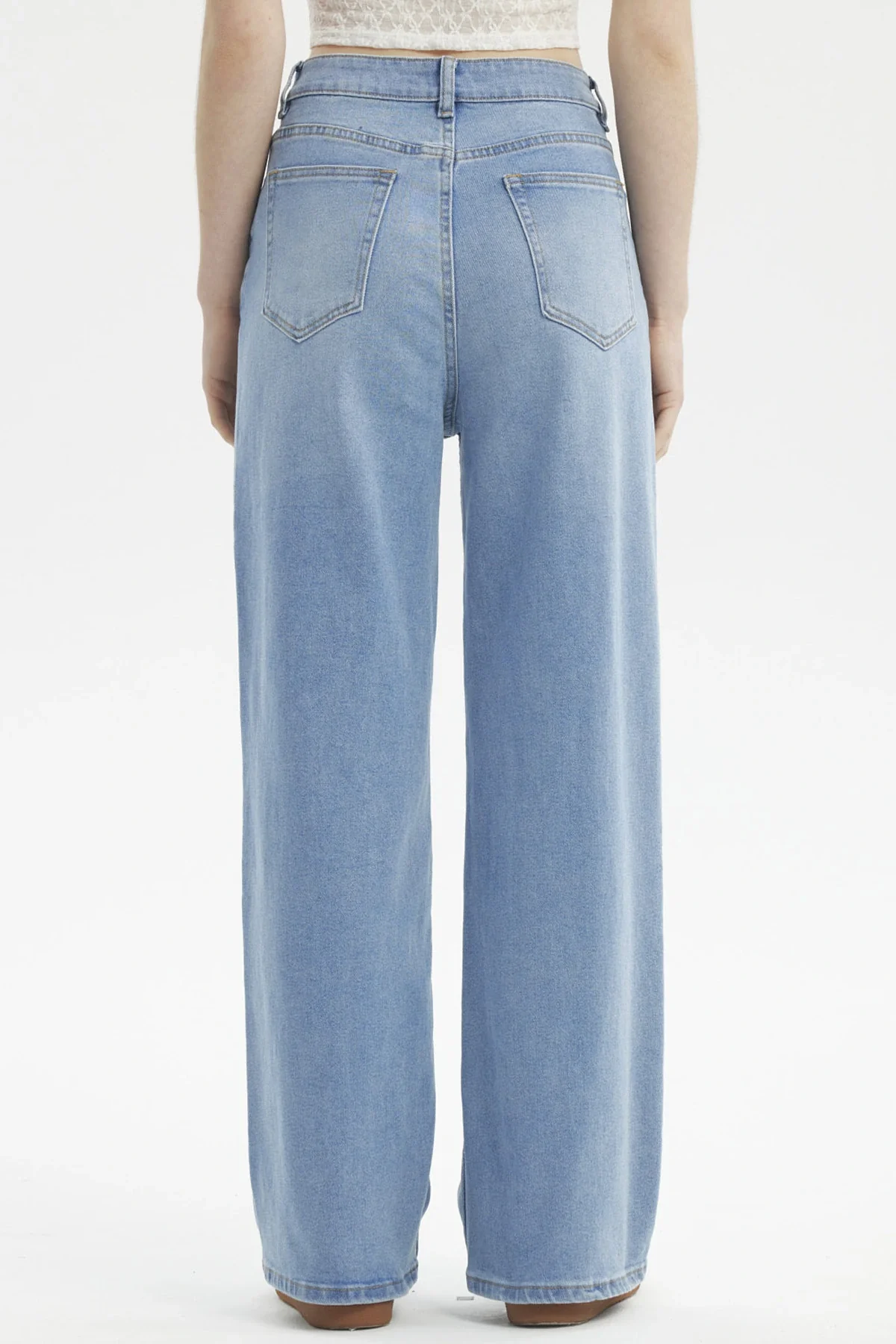 Jeans Mujer Baggy Azul Claro - Image 3