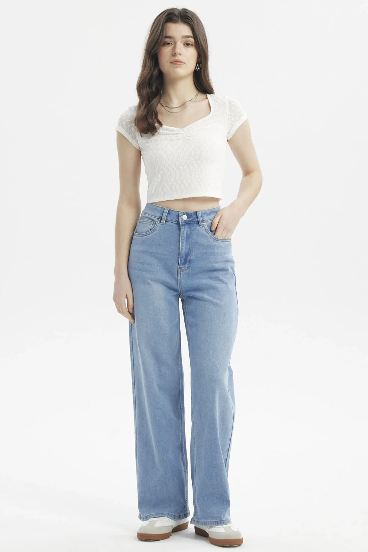 Jeans Mujer Baggy Azul Claro - Image 4