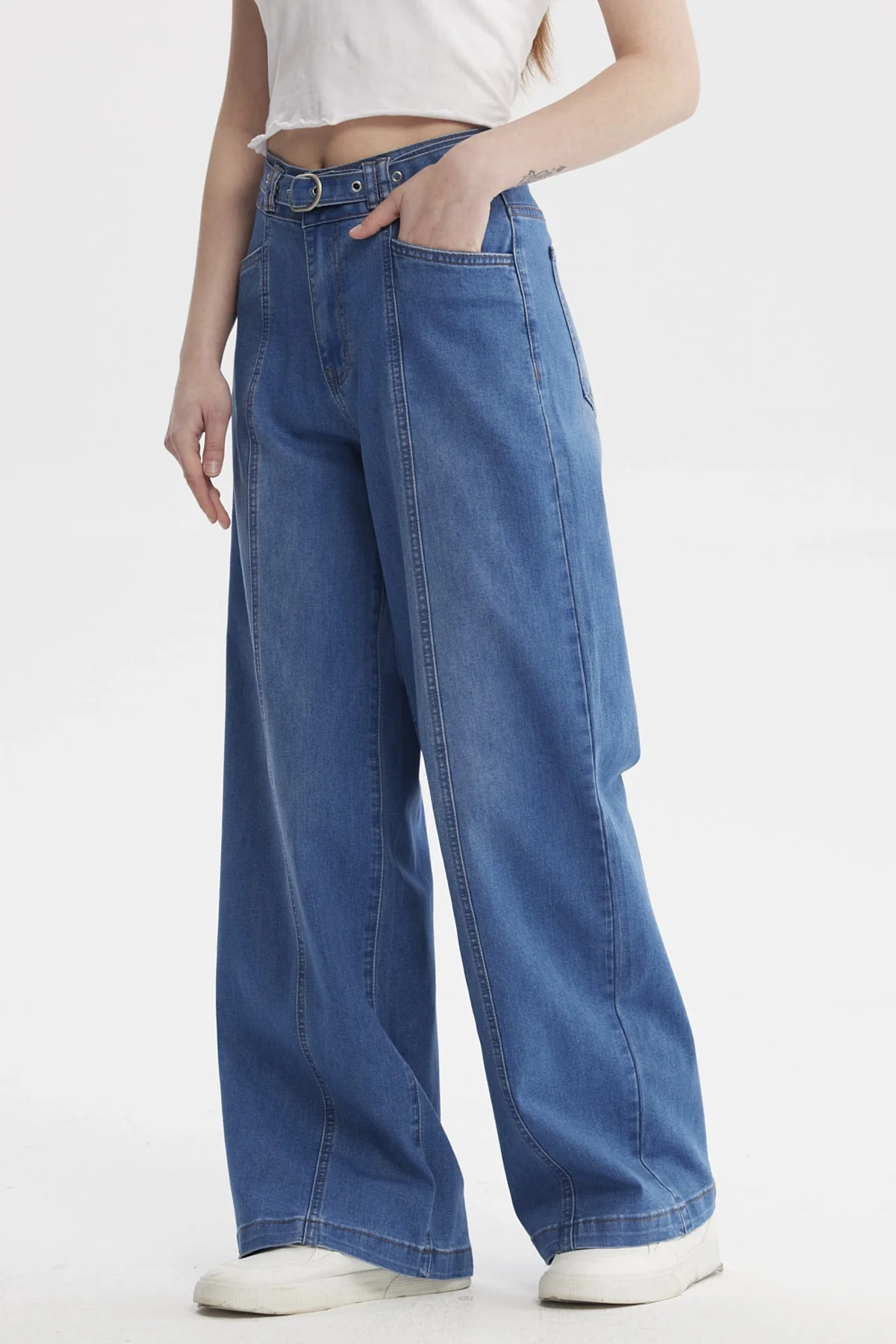 Jeans Mujer Baggy Moda Azul - Image 2