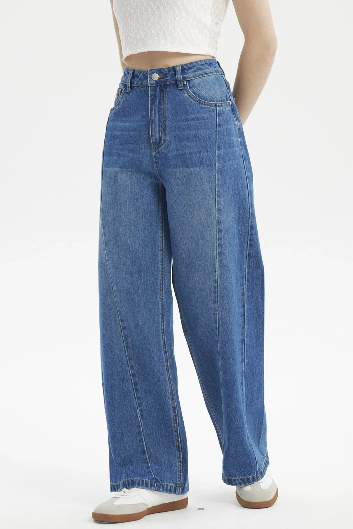 Jeans Mujer Baggy Moda Azul - Image 2