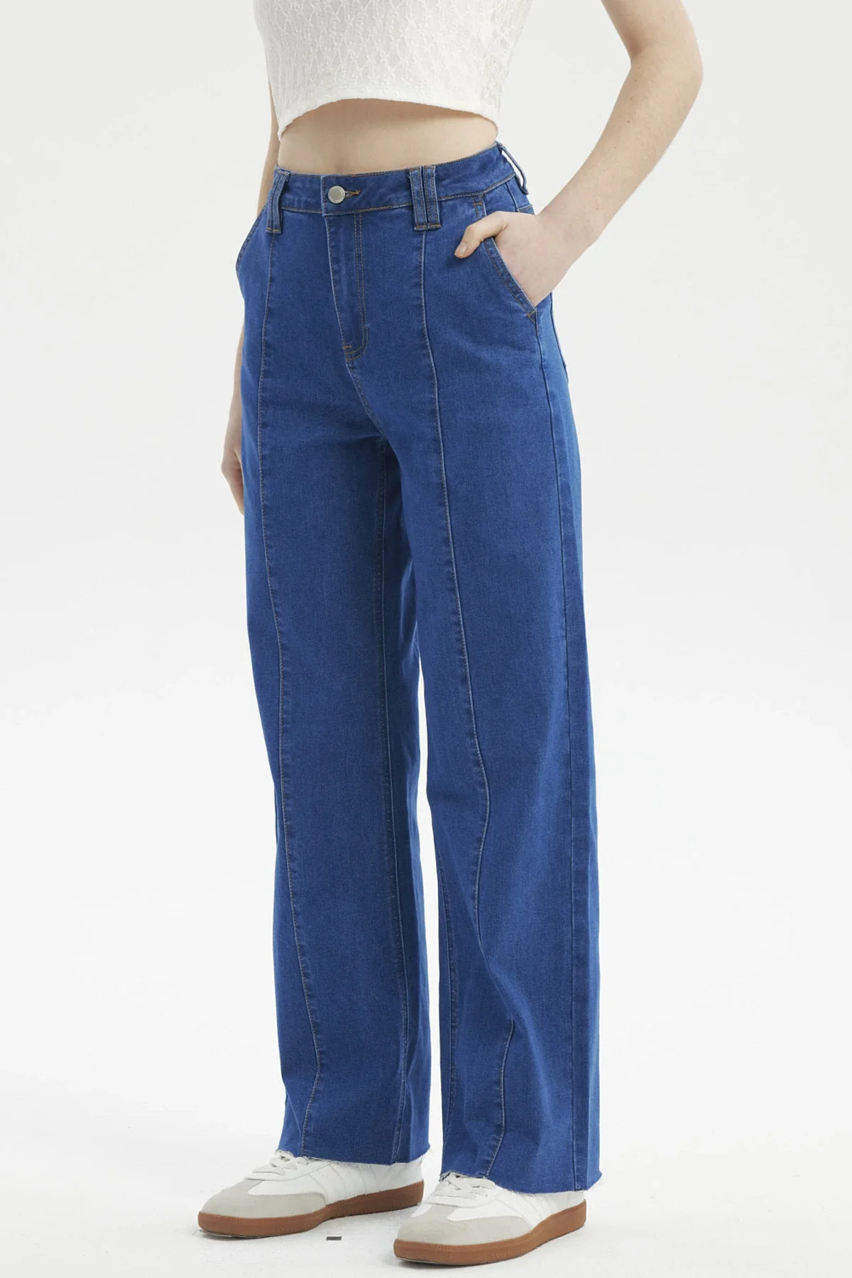 Jeans Mujer Calce Recto Azul - Image 2