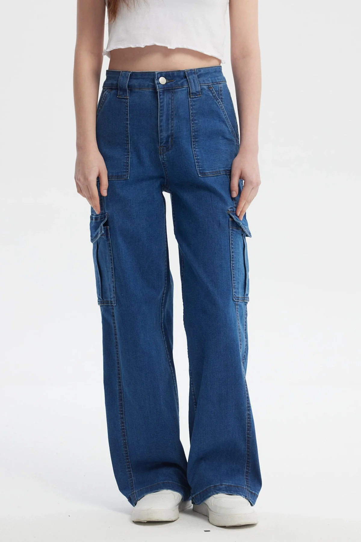 Jeans Mujer Calce Recto Azul