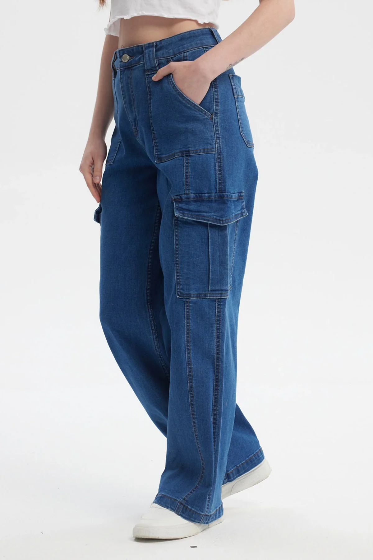 Jeans Mujer Calce Recto Azul - Image 2