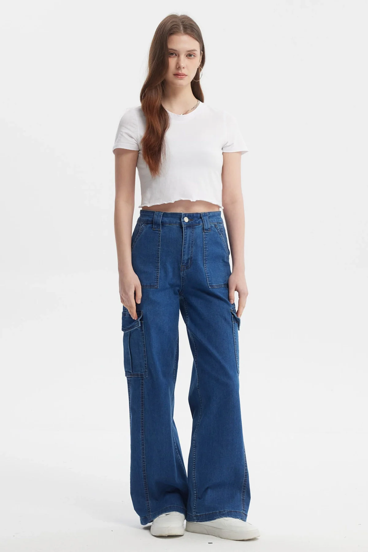 Jeans Mujer Calce Recto Azul - Image 4