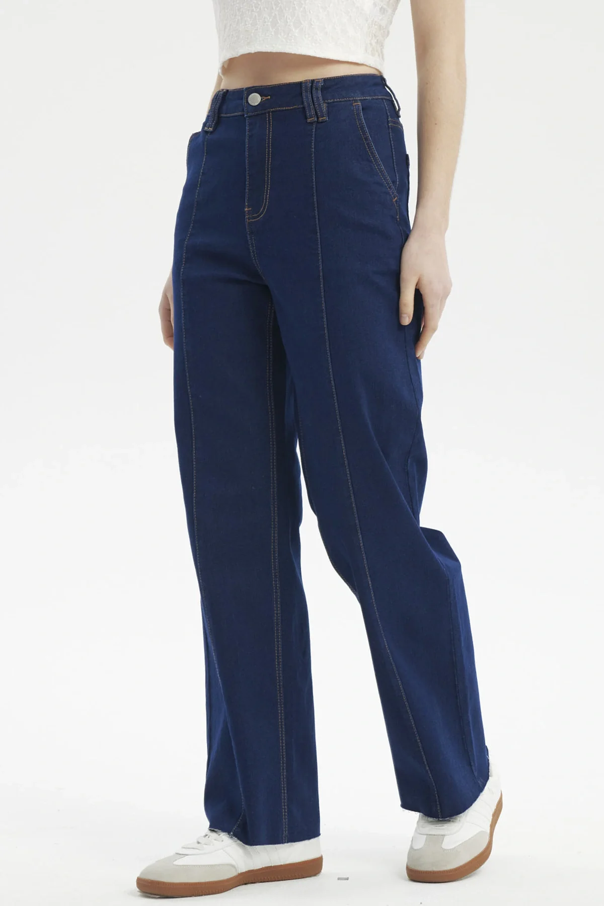 Jeans Mujer Calce Recto Azul Oscuro - Image 2