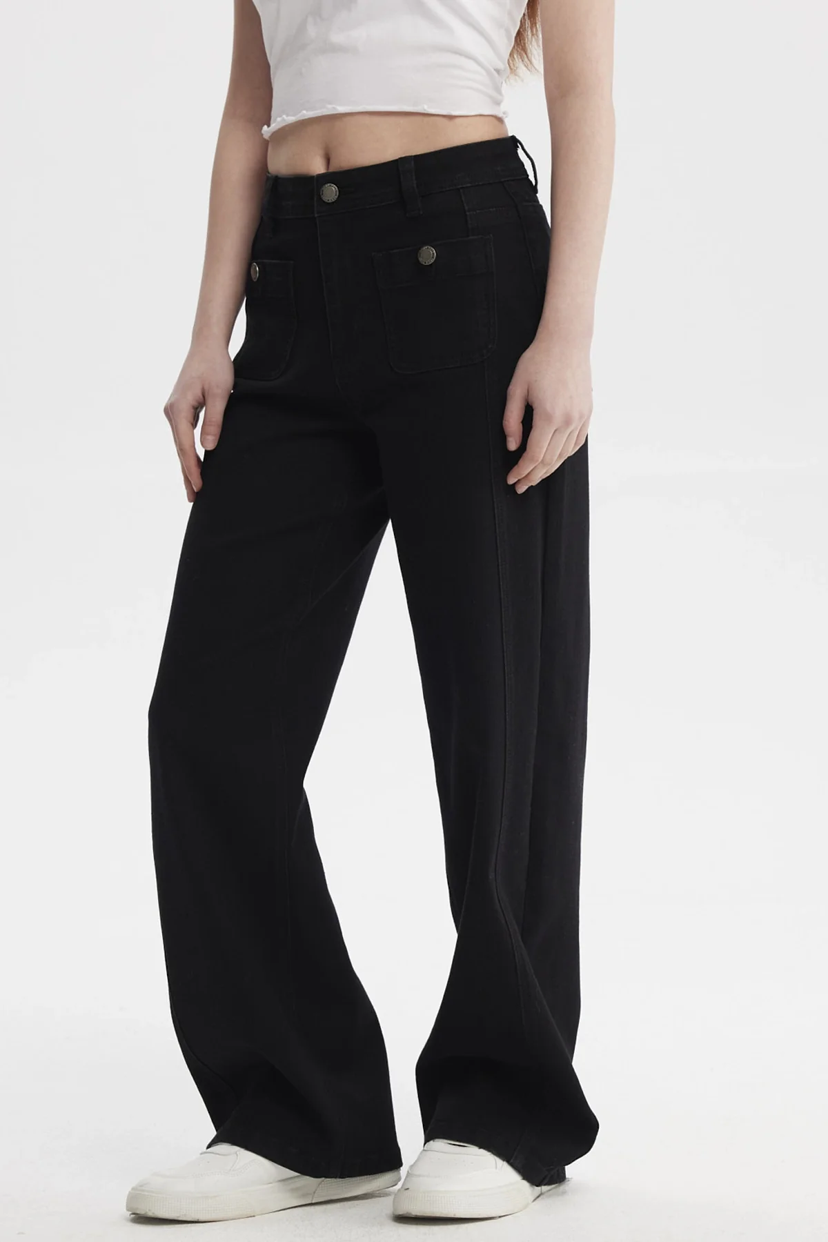 Jeans Mujer Calce Recto Negro - Image 2
