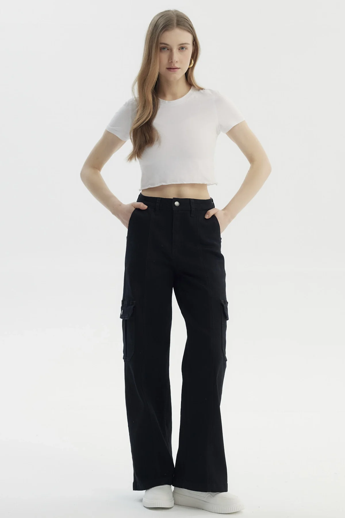 Jeans Mujer Calce Recto Negro - Image 4