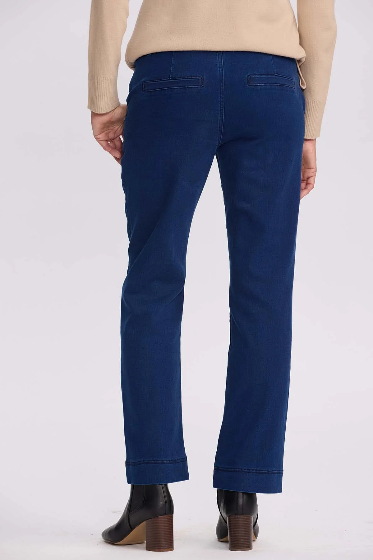 Jeans Mujer Calce Recto Tiro Alto Azul - Image 3