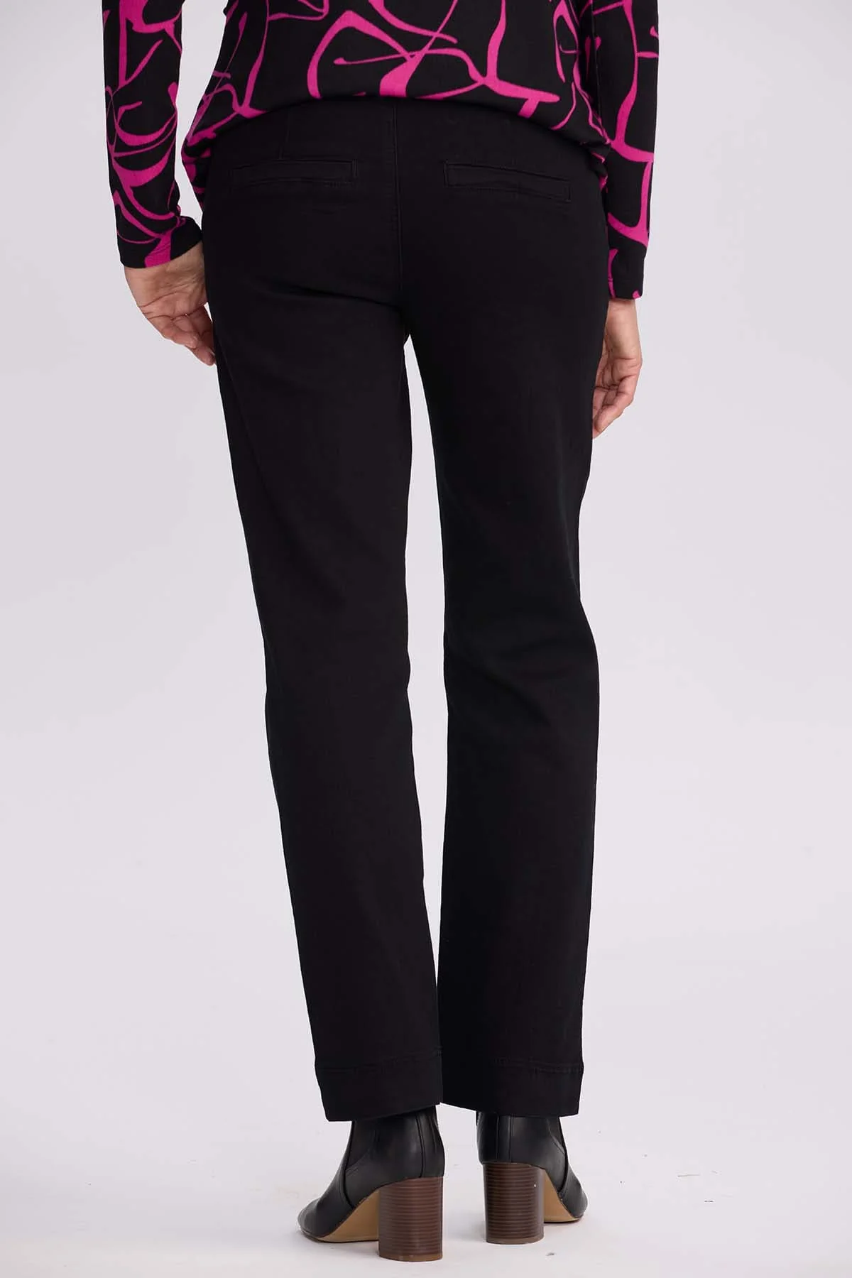 Jeans Mujer Calce Recto Tiro Alto Negro - Image 2