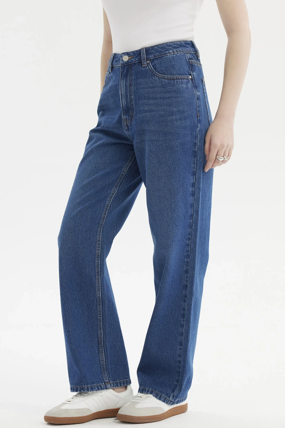 Jeans Mujer Cami Calce Recto Azul Oscuro - Image 2