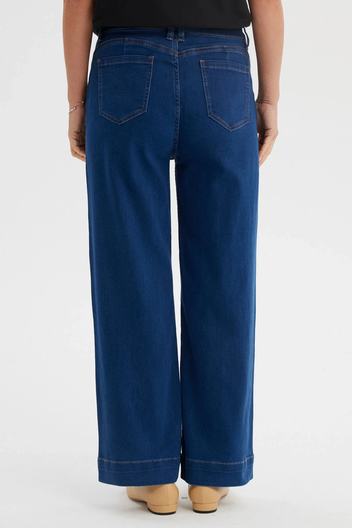 Jeans Mujer Clásico Calce Recto Azul - Image 3