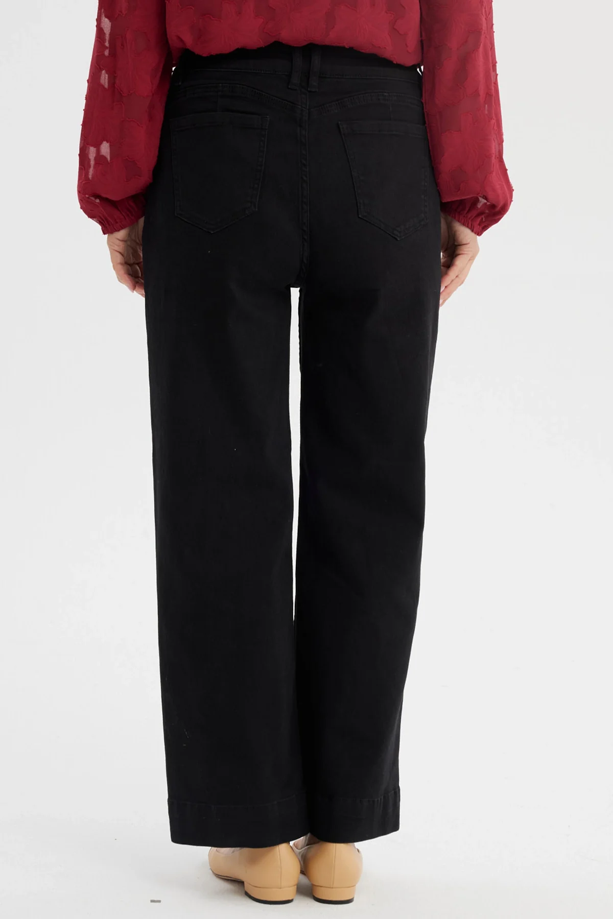 Jeans Mujer Clásico Calce Recto Negro - Image 3
