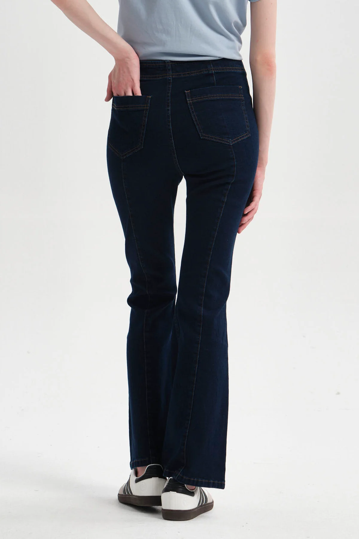 Jeans Mujer Flare Azul Oscuro - Image 2