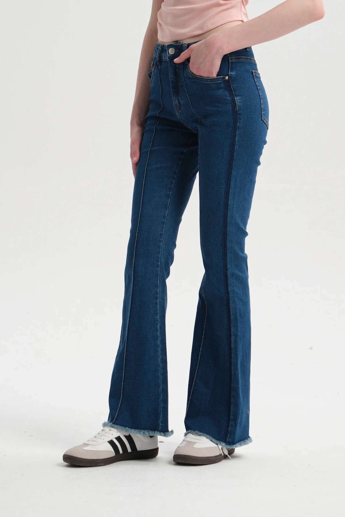 Jeans Mujer Flare Corte Azul - Image 2