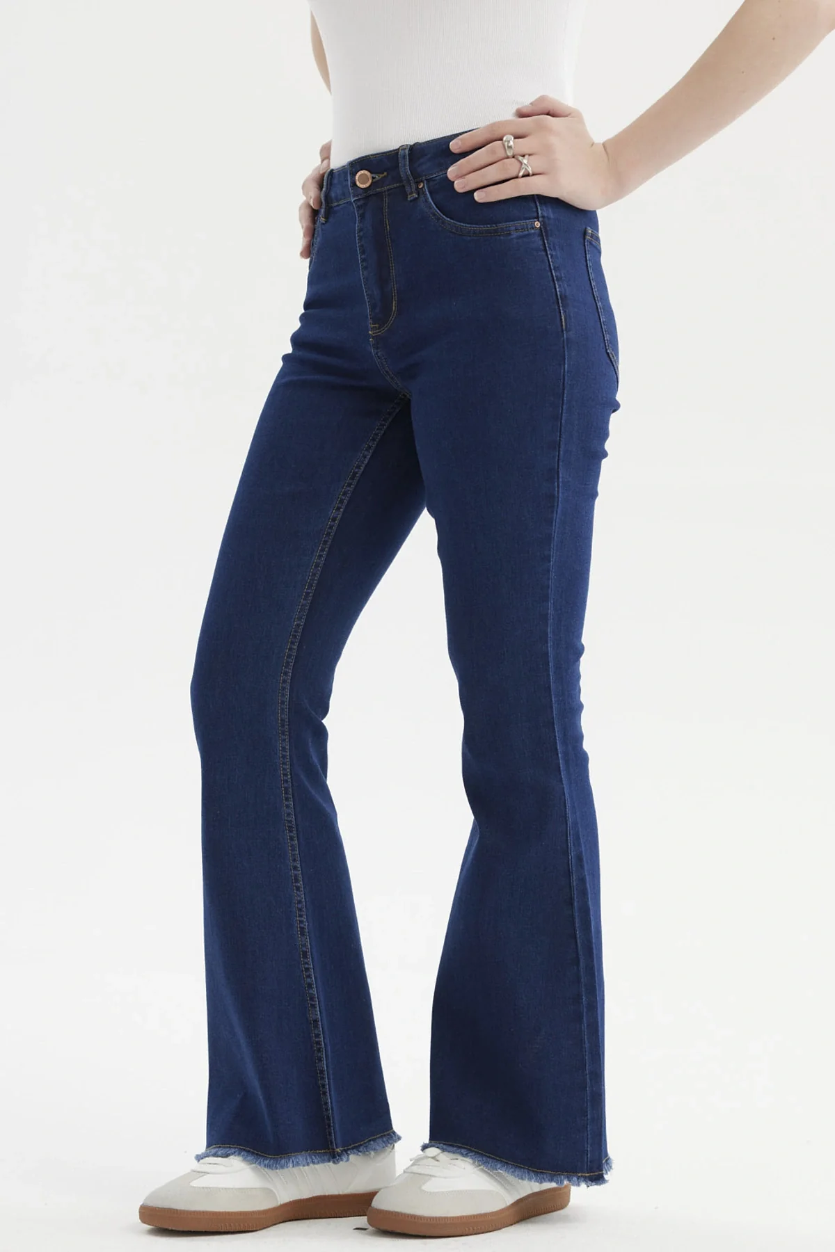 Jeans Mujer Flare Monse Azul Oscuro - Image 2