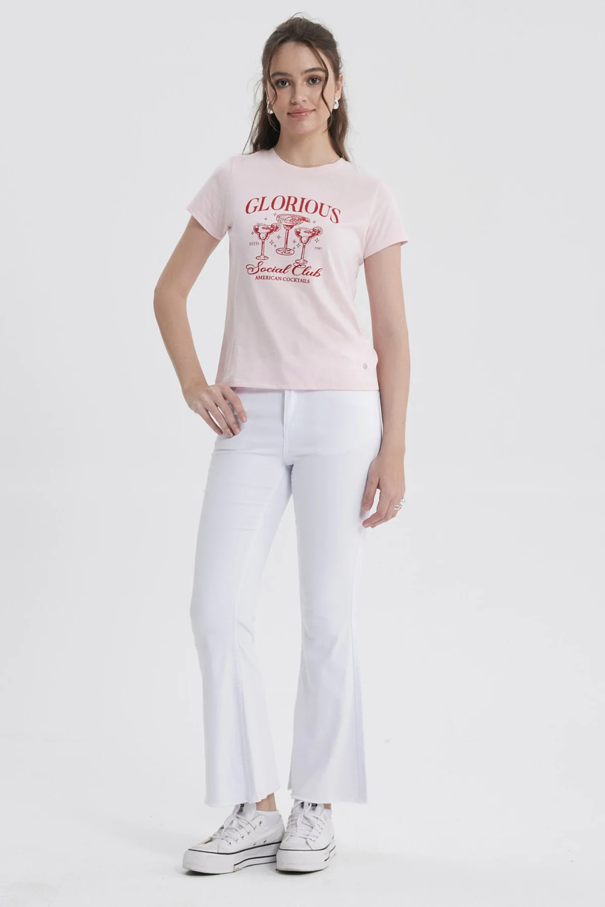 Jeans Mujer Flare Monse Blanco - Image 4