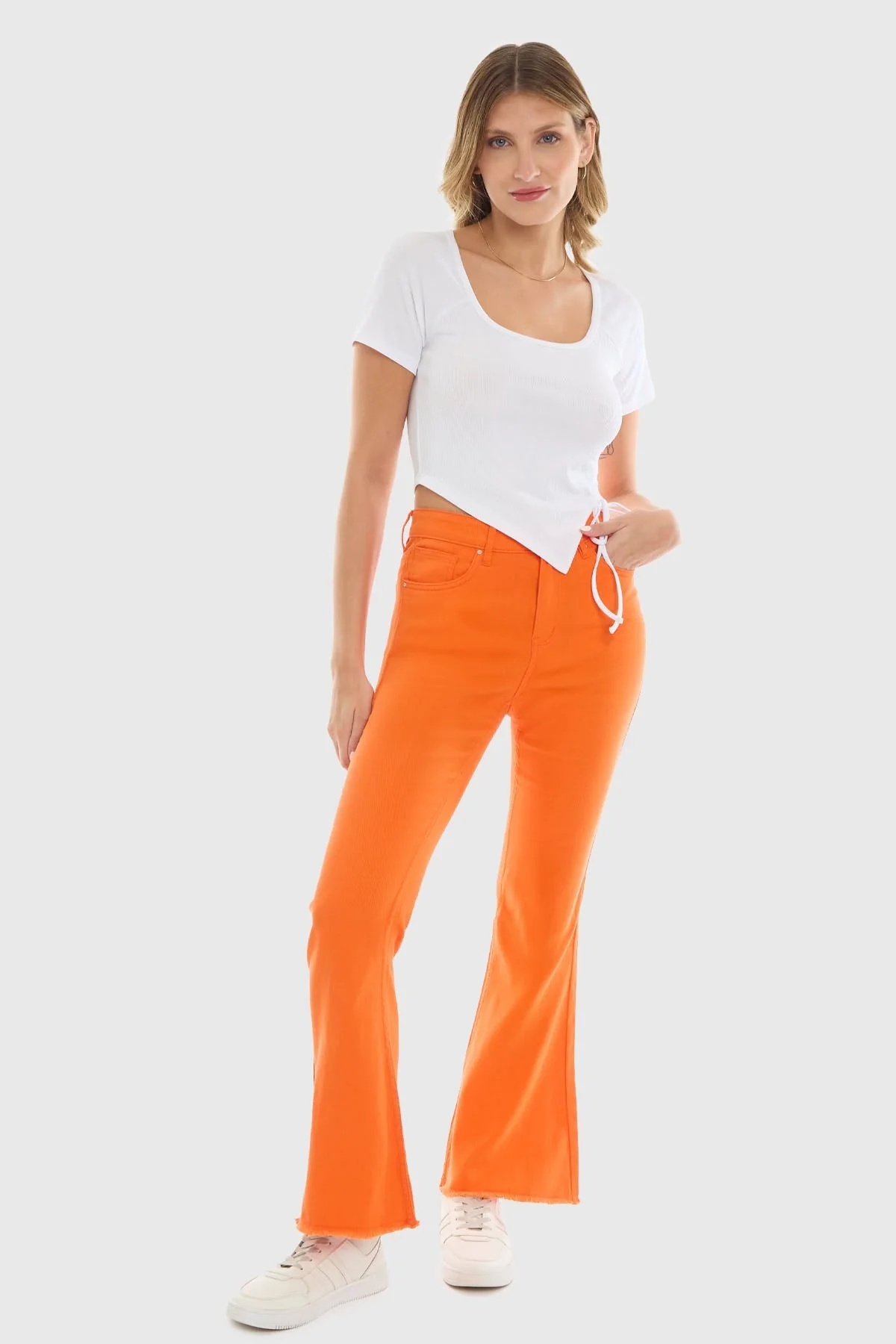 Jeans Mujer Flare Monse Naranjo - Image 4