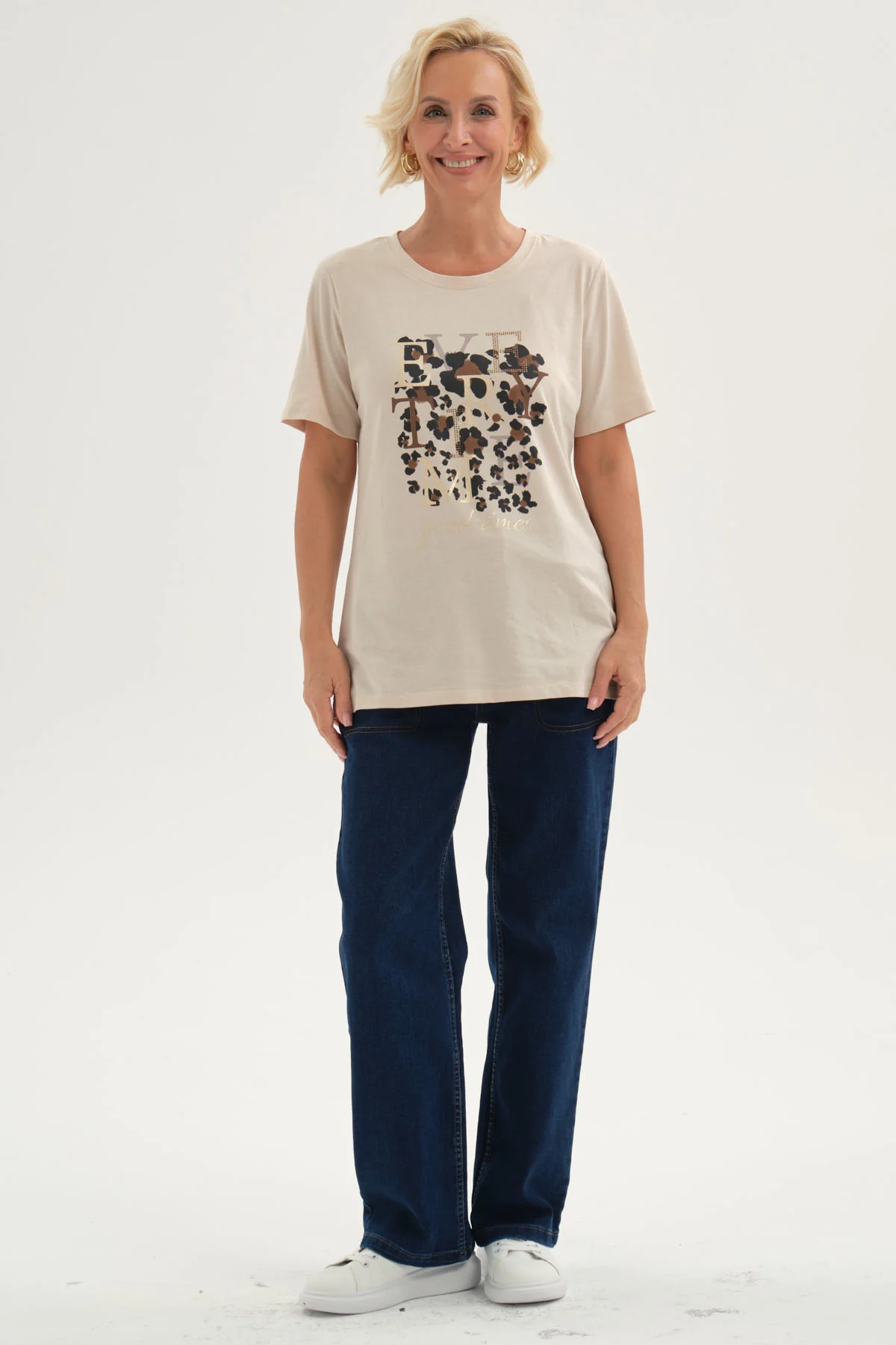 Jeans Mujer Flare Tiro Alto Azul Oscuro - Image 4