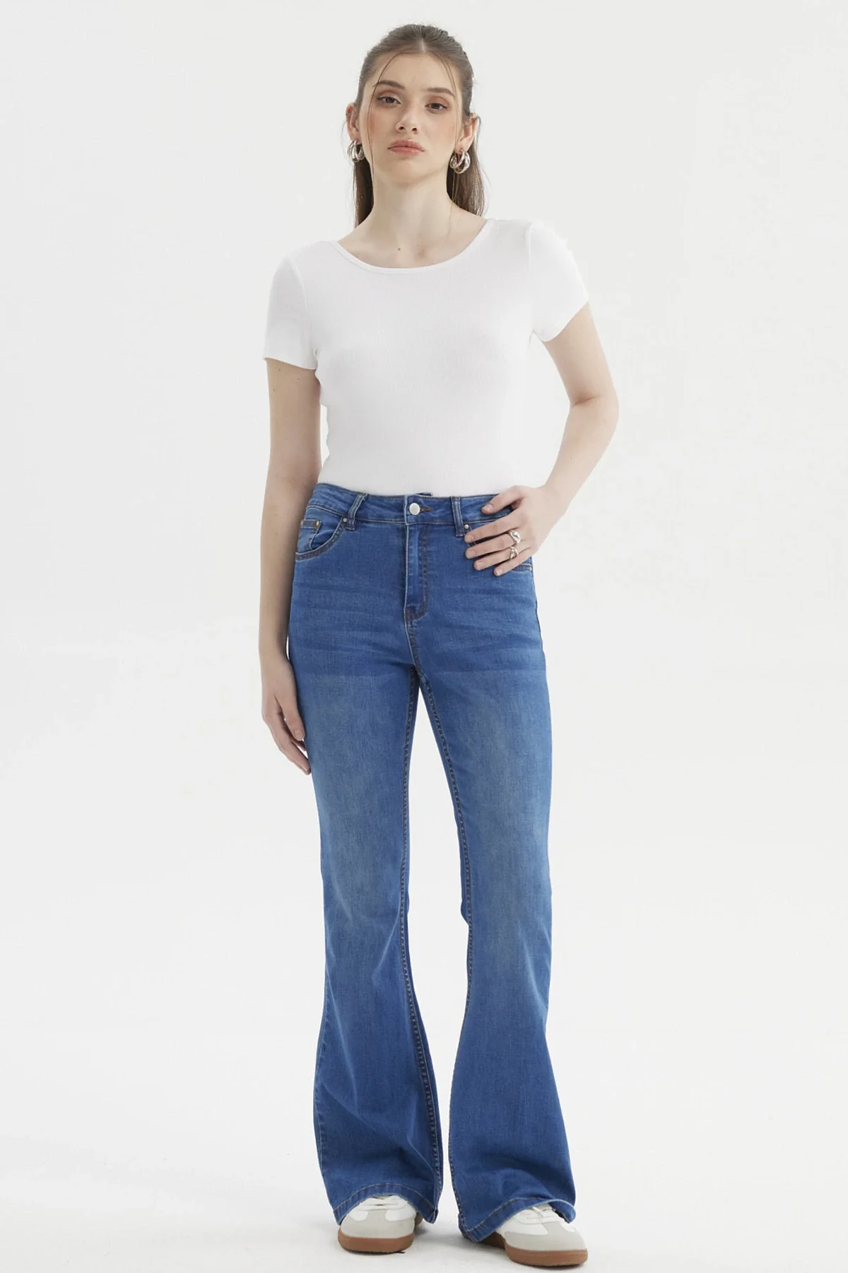 Jeans Mujer Flare Vale Azul - Image 4