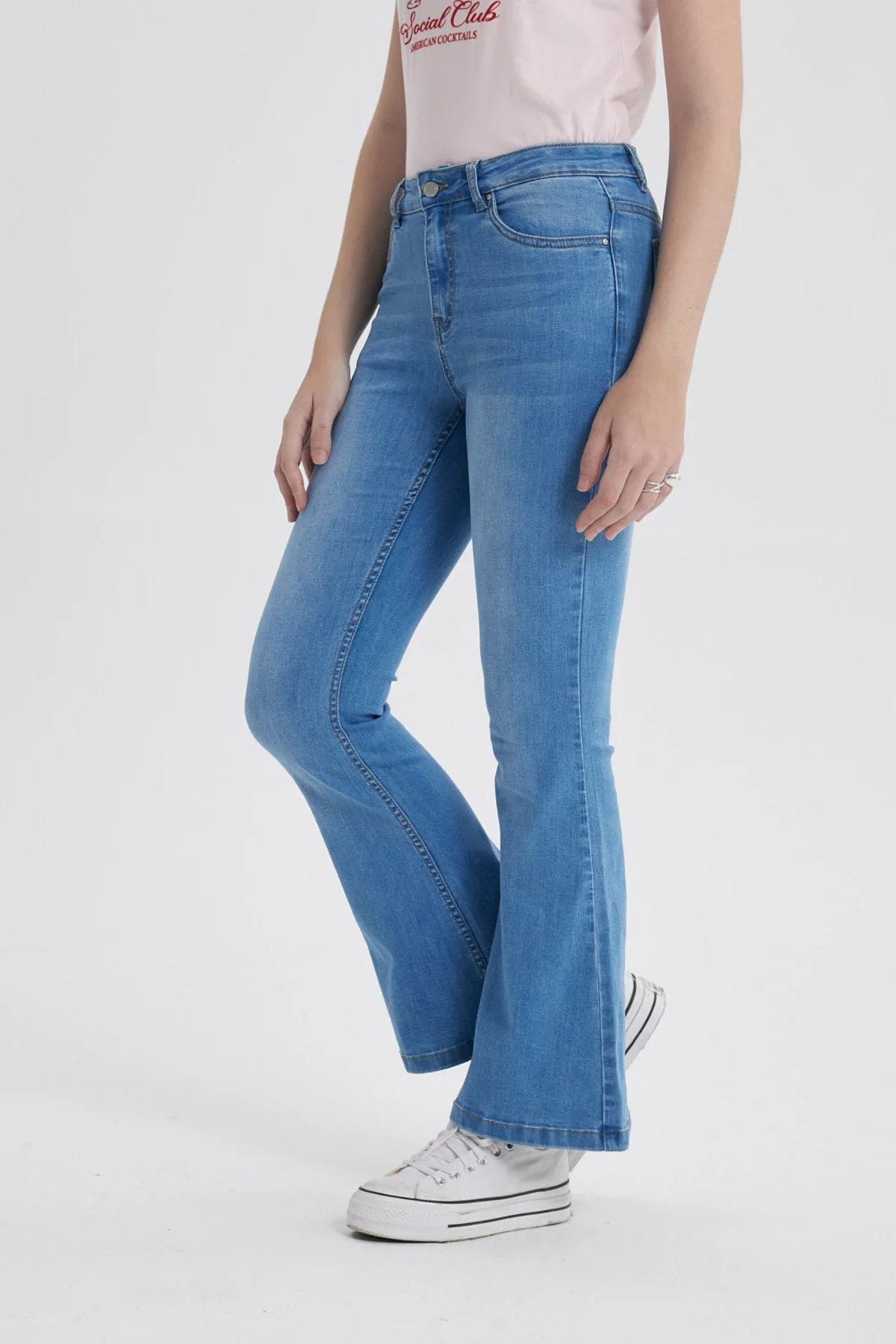 Jeans Mujer Flare Vale Azul Claro - Image 2