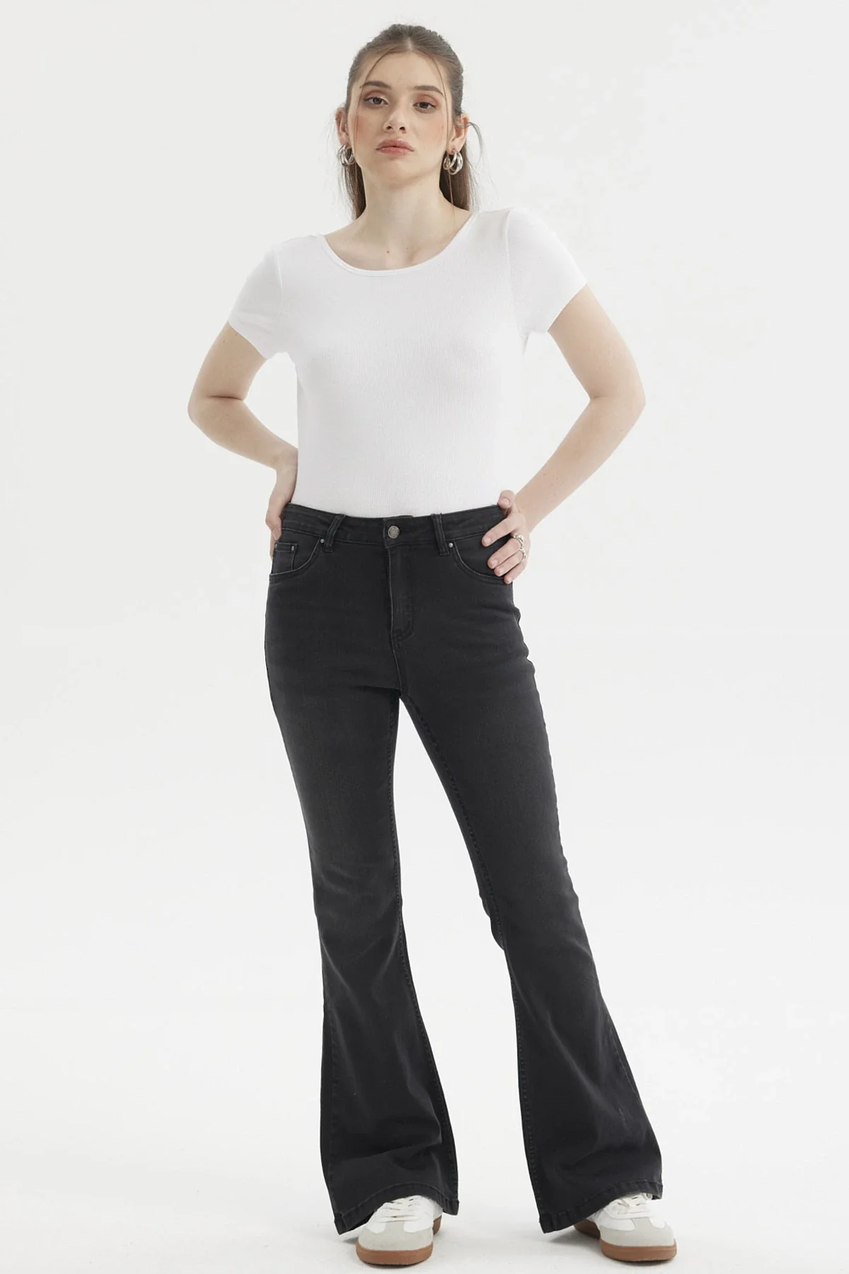 Jeans Mujer Flare Vale Negro - Image 4