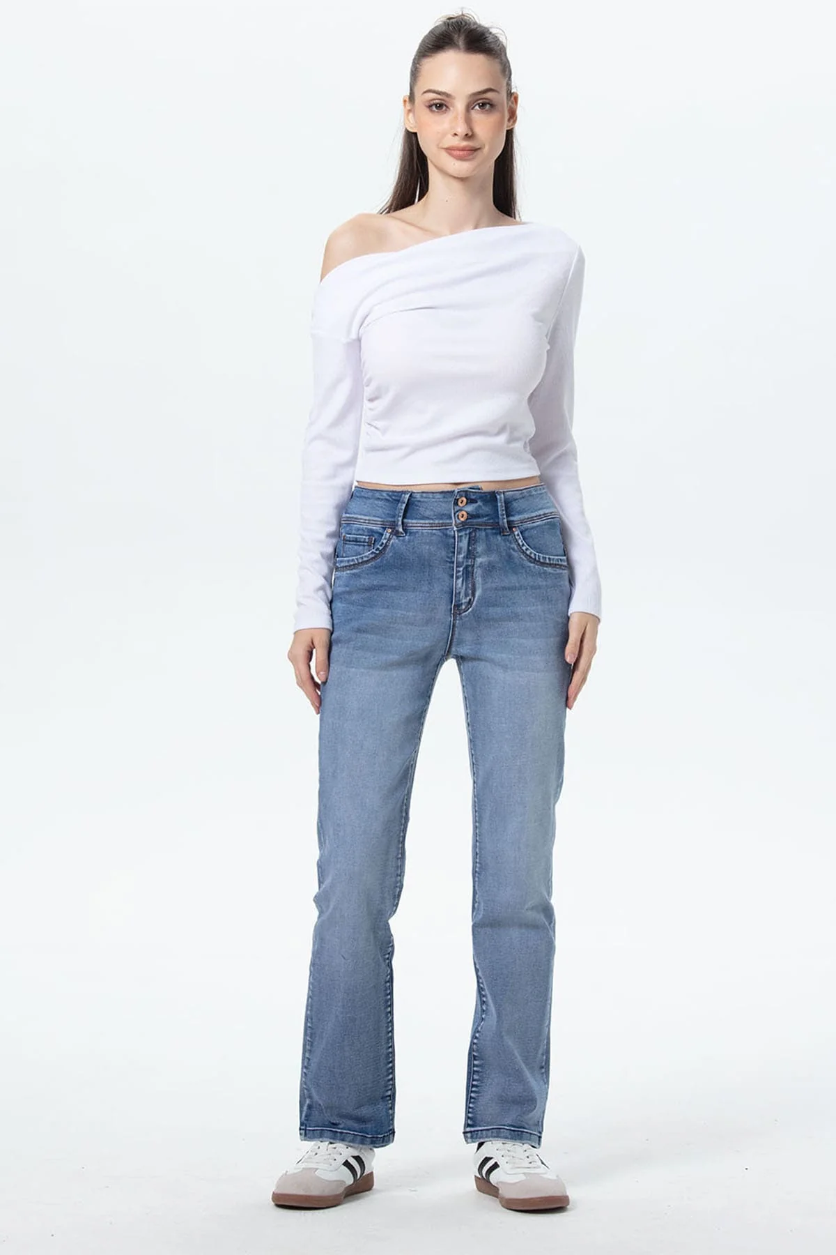 Jeans Mujer Flo Calce Recto Azul - Image 4