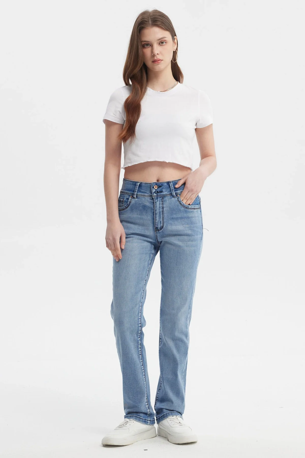Jeans Mujer Flo Calce Recto Azul - Image 4