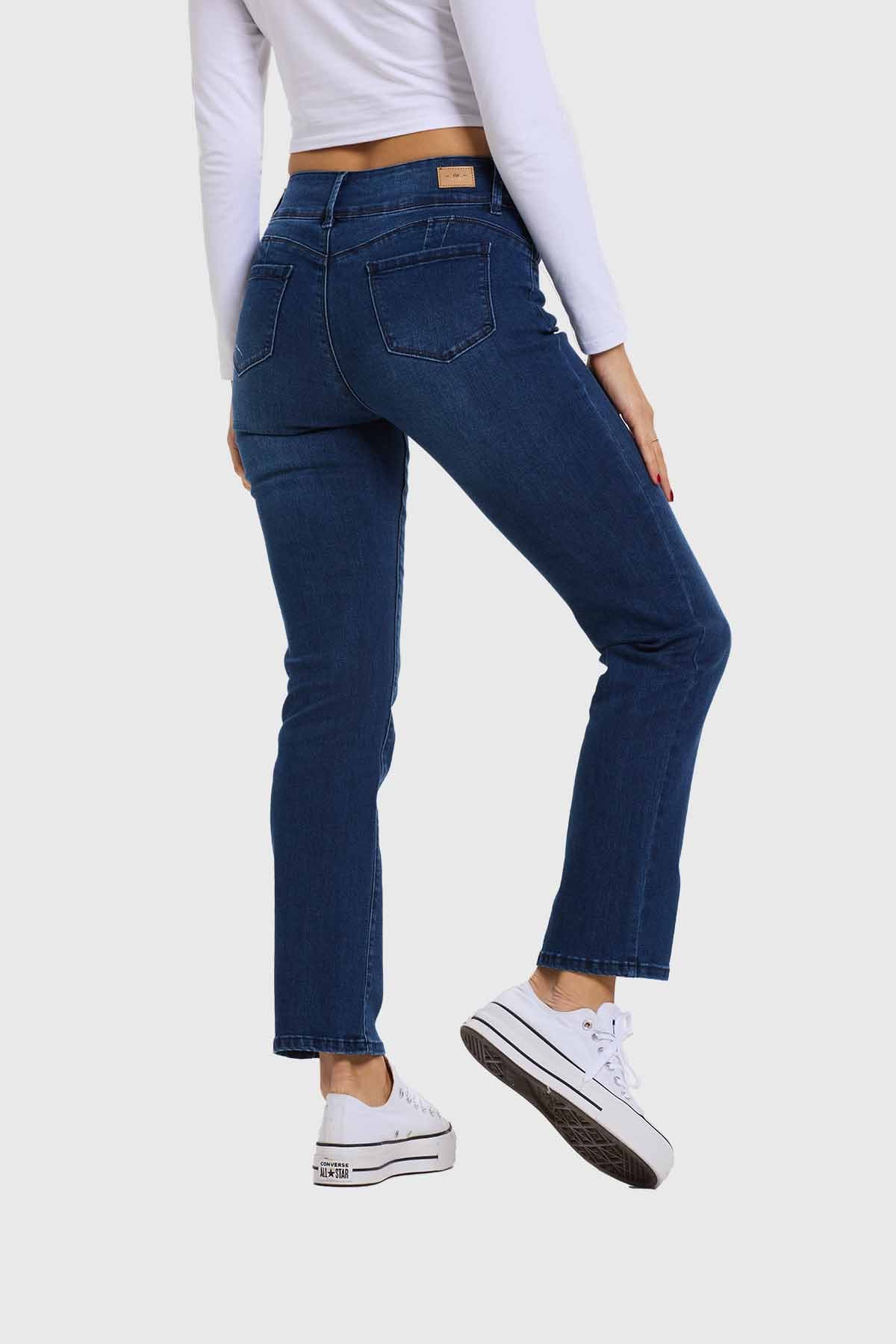 Jeans Mujer Flo Recto Azul - Image 3