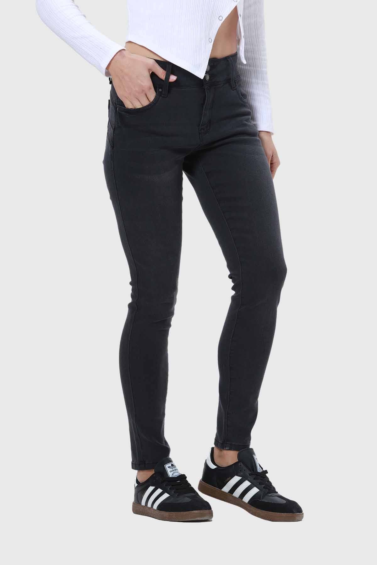 Jeans Mujer Kim Skinny Negro - Image 2